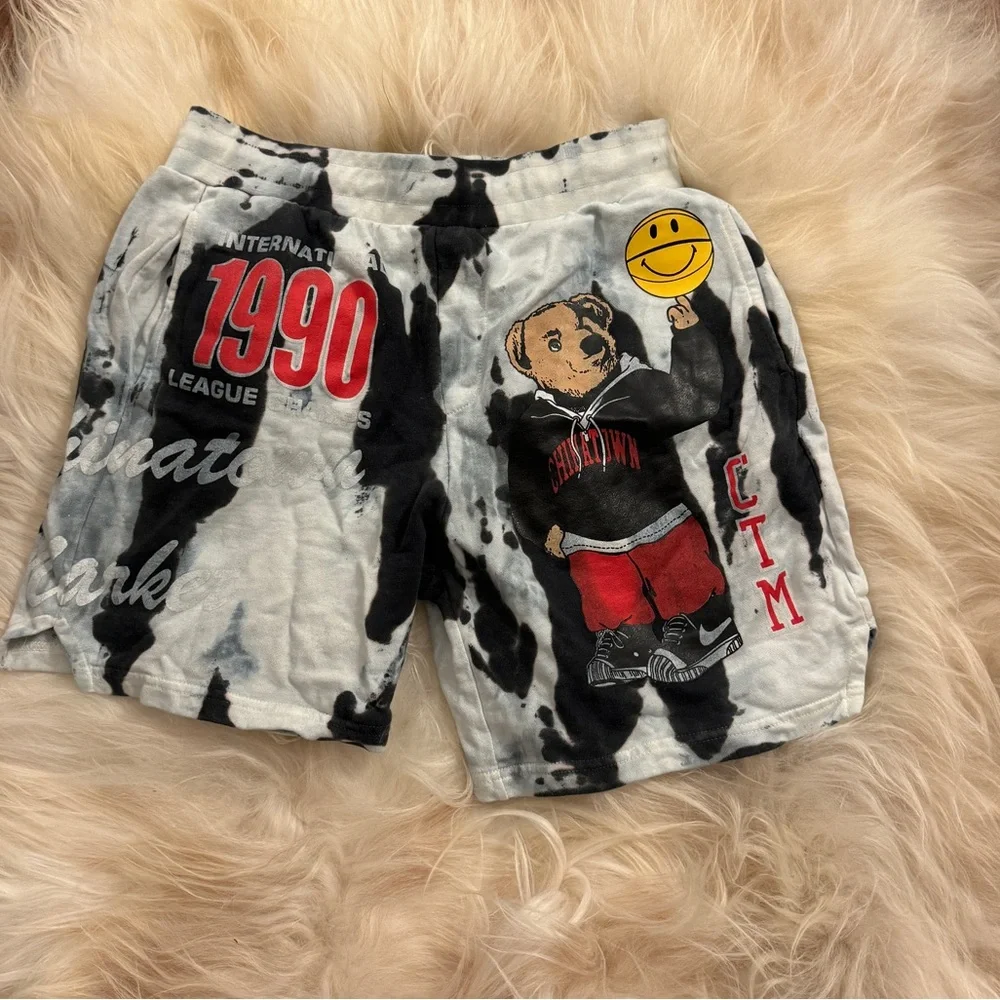 MARKET CHINATOWN MARKET BLEACHED POLO BEAR SWEAT SHORTS